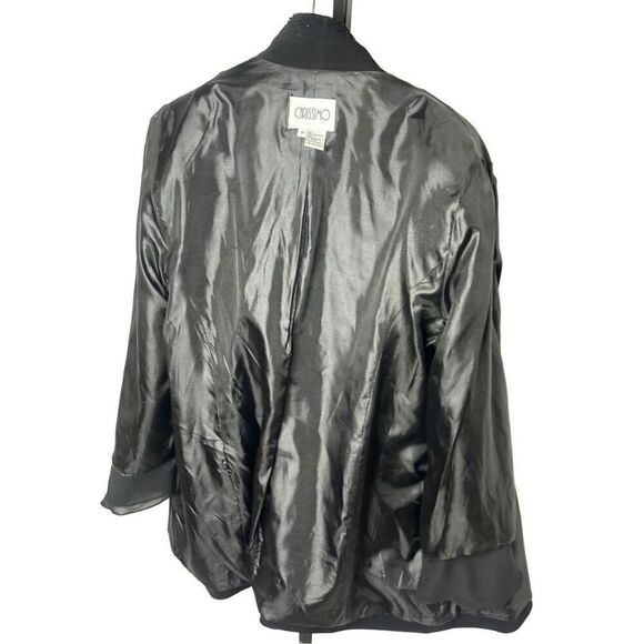 Carissimo Black Beaded Dressy Jacket Size 24 - Picture 9 of 15